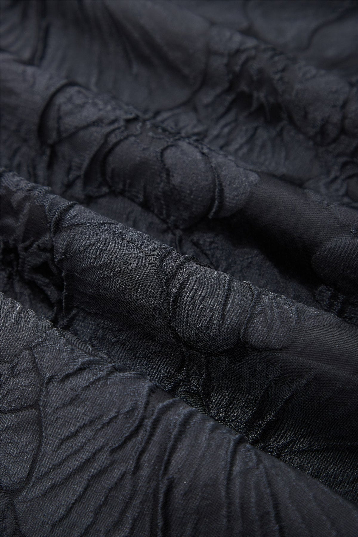 Black Textured A-Line Midi Skirt — Image 8