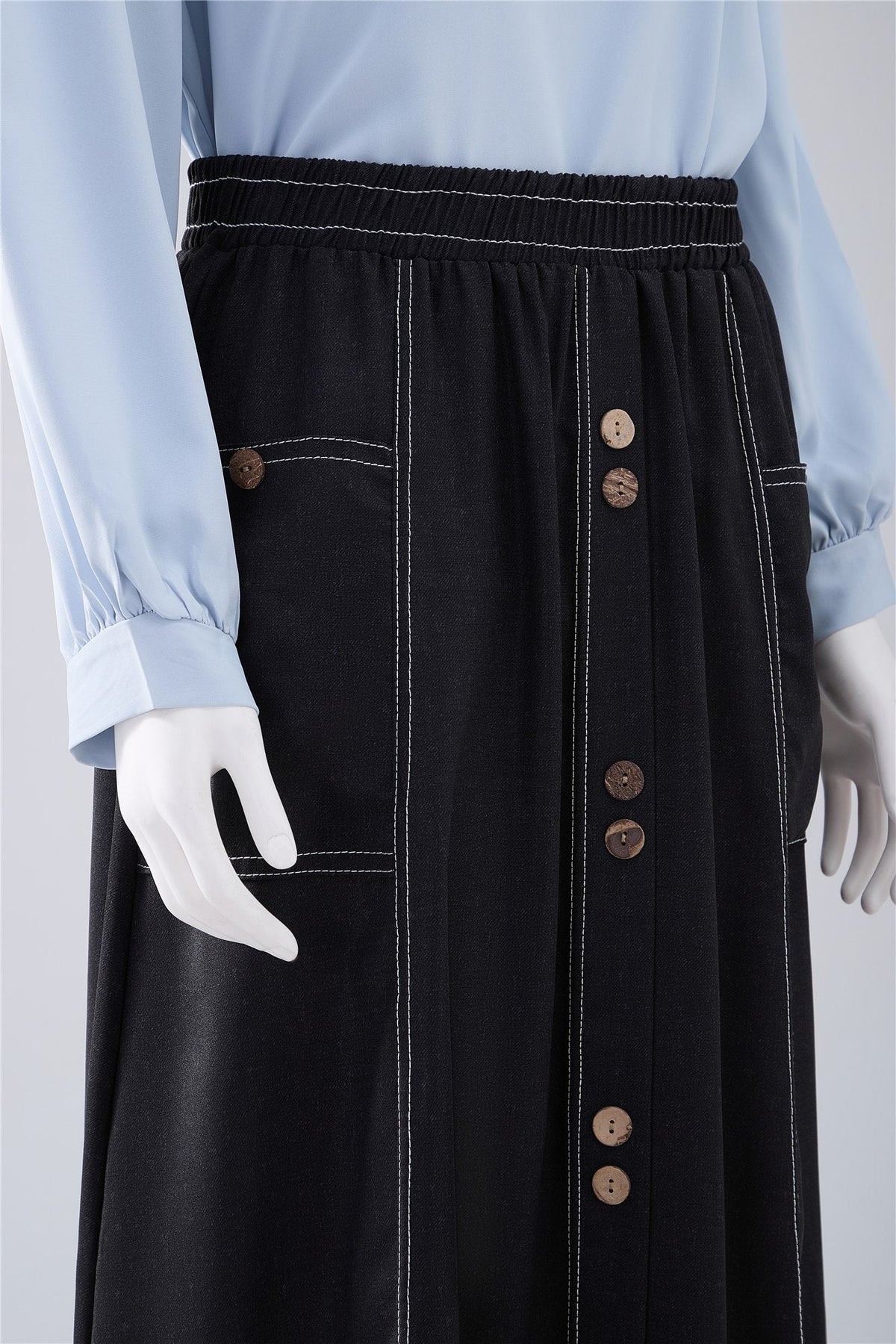 Button-Front Midi Skirt — Image 5
