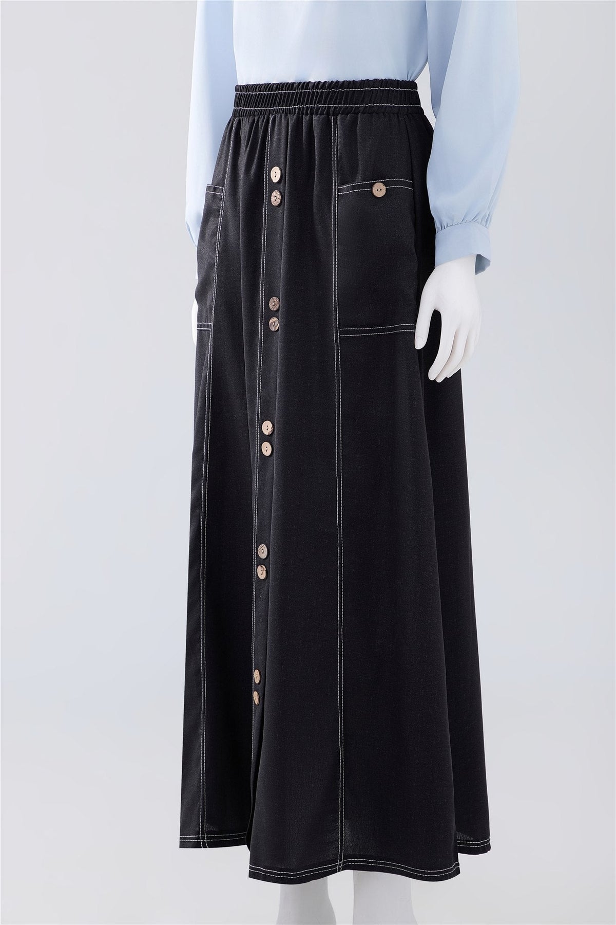 Button-Front Midi Skirt — Image 3