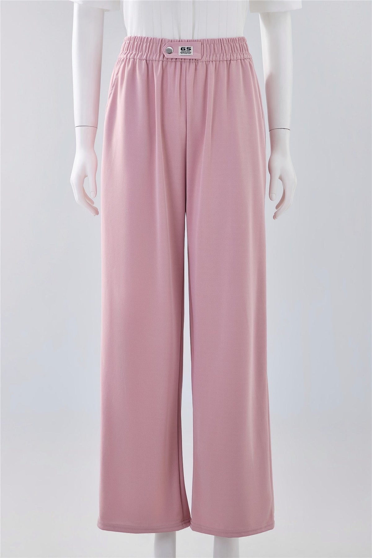 Rose Pink Wide-Leg Trousers — Image 1