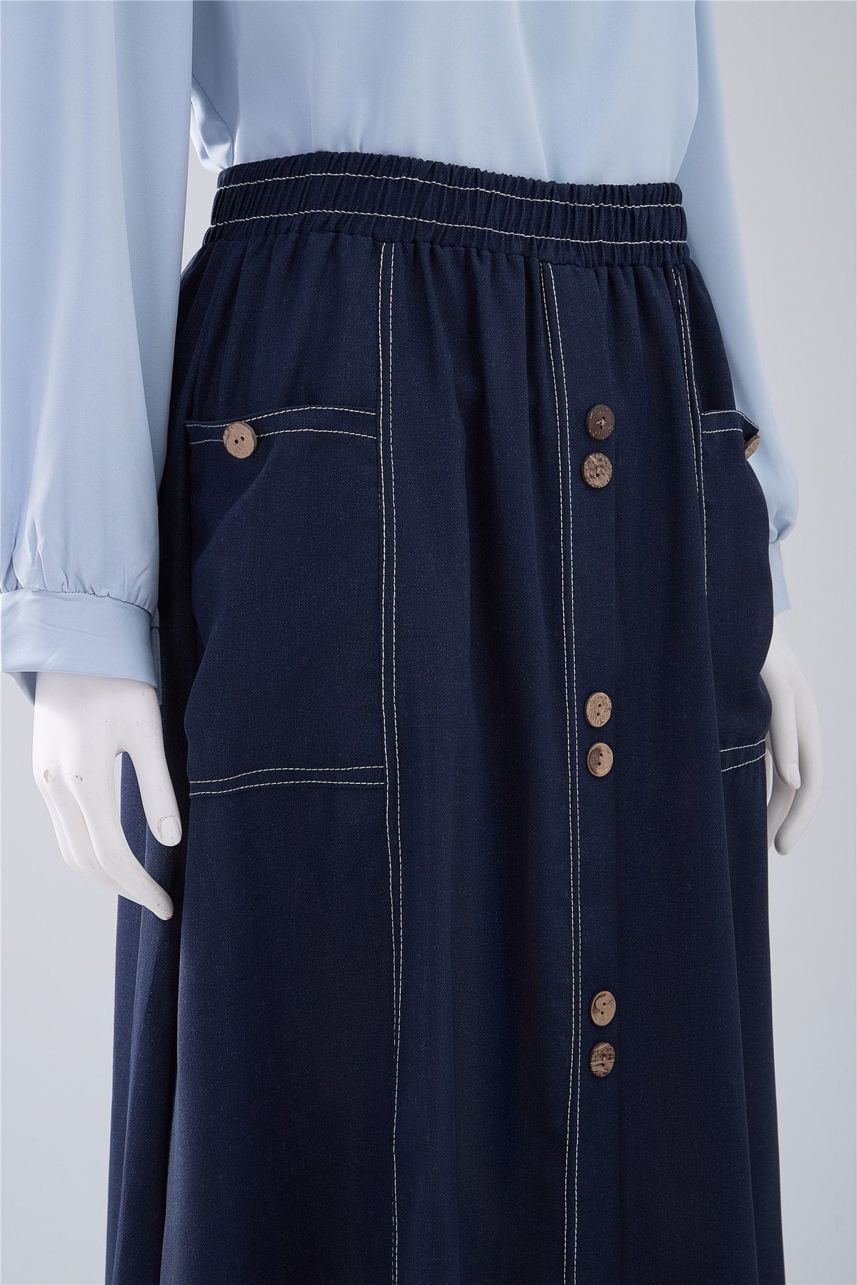 Button-Front Midi Skirt — Image 13