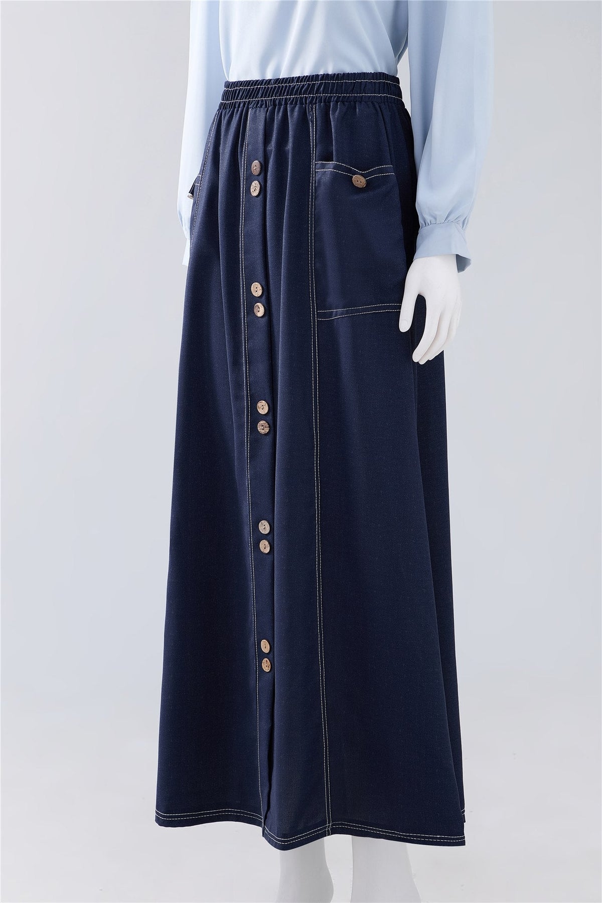 Button-Front Midi Skirt — Image 11