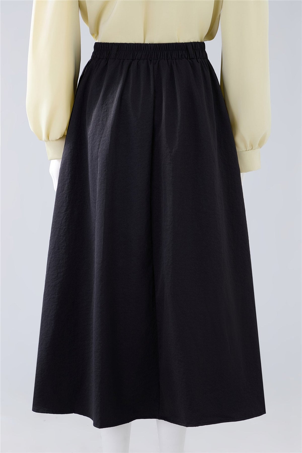 Black Straight Midi Skirt — Image 4