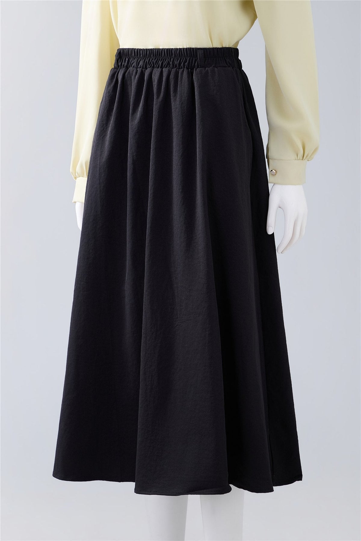 Black Straight Midi Skirt — Image 2