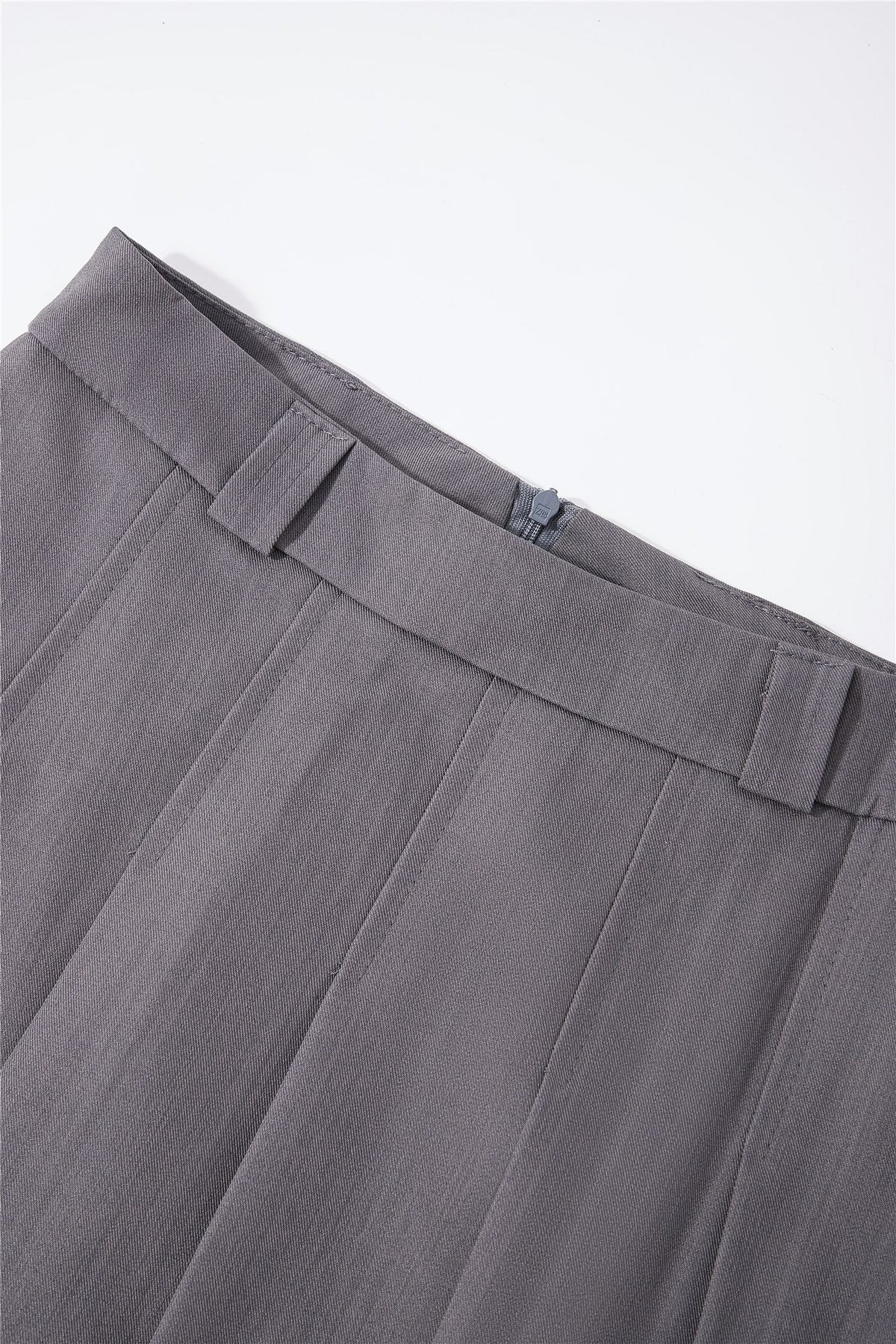 Grey Pleated Midi Skirt — Image 6