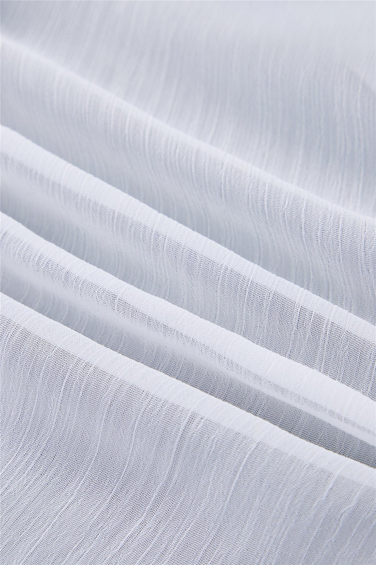 White Gathered Long-Sleeve Blouse — Image 8