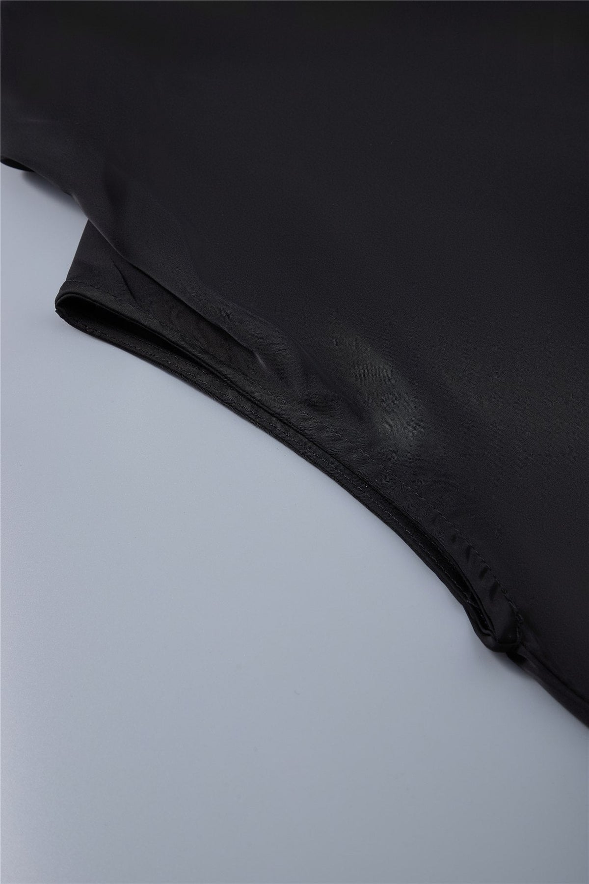 Black Draped Sleeveless Blouse — Image 7