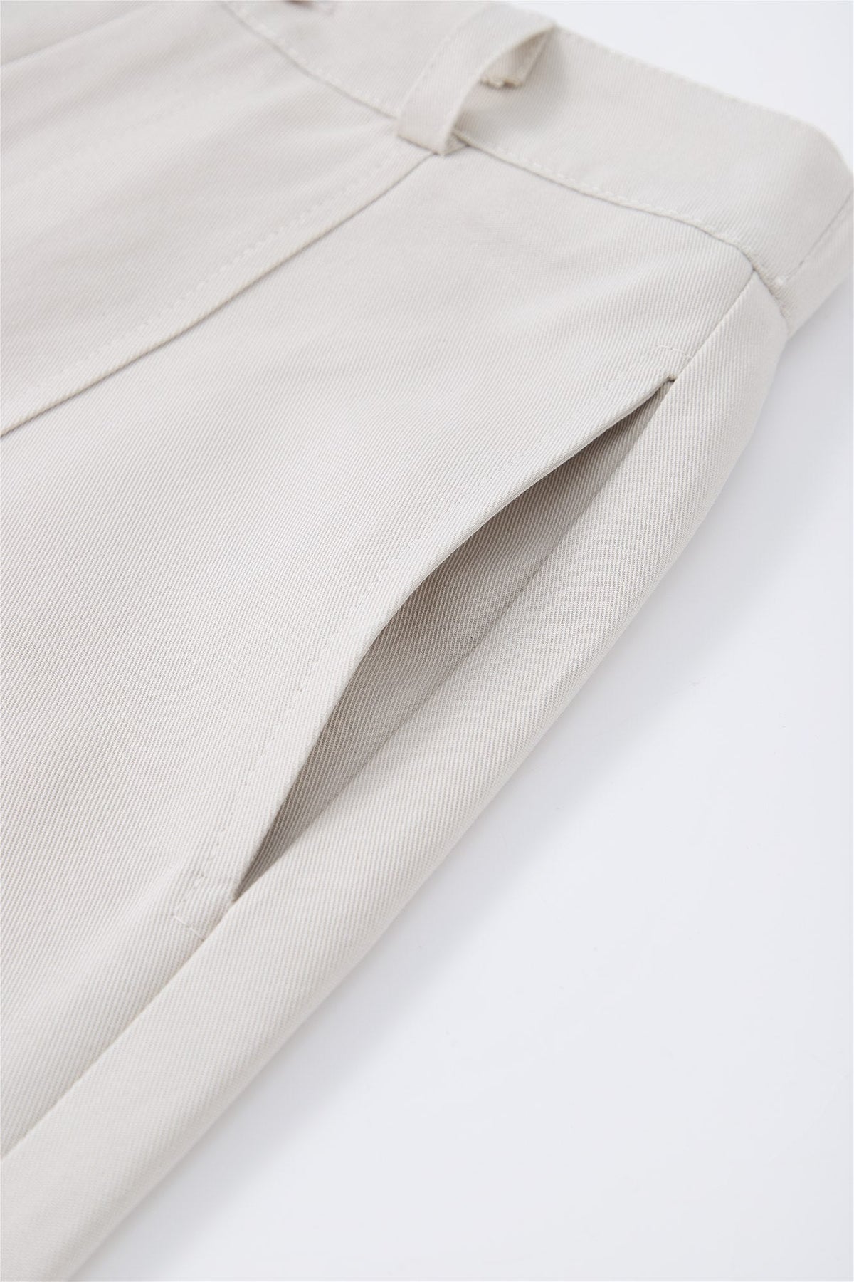 Ivory Belted Wide-Leg Trousers — Image 7