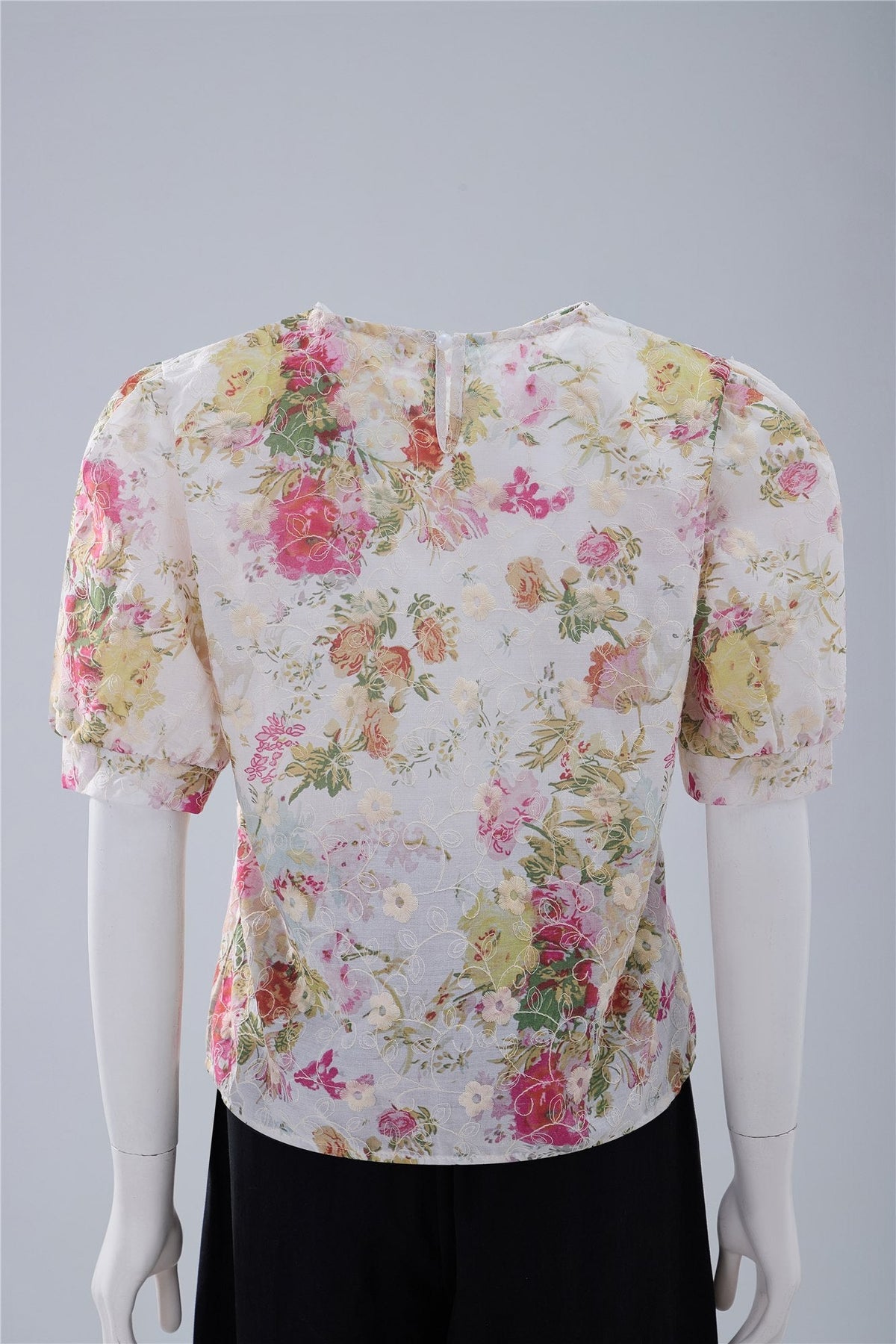 Multicolour Floral Short-Sleeve Top — Image 4