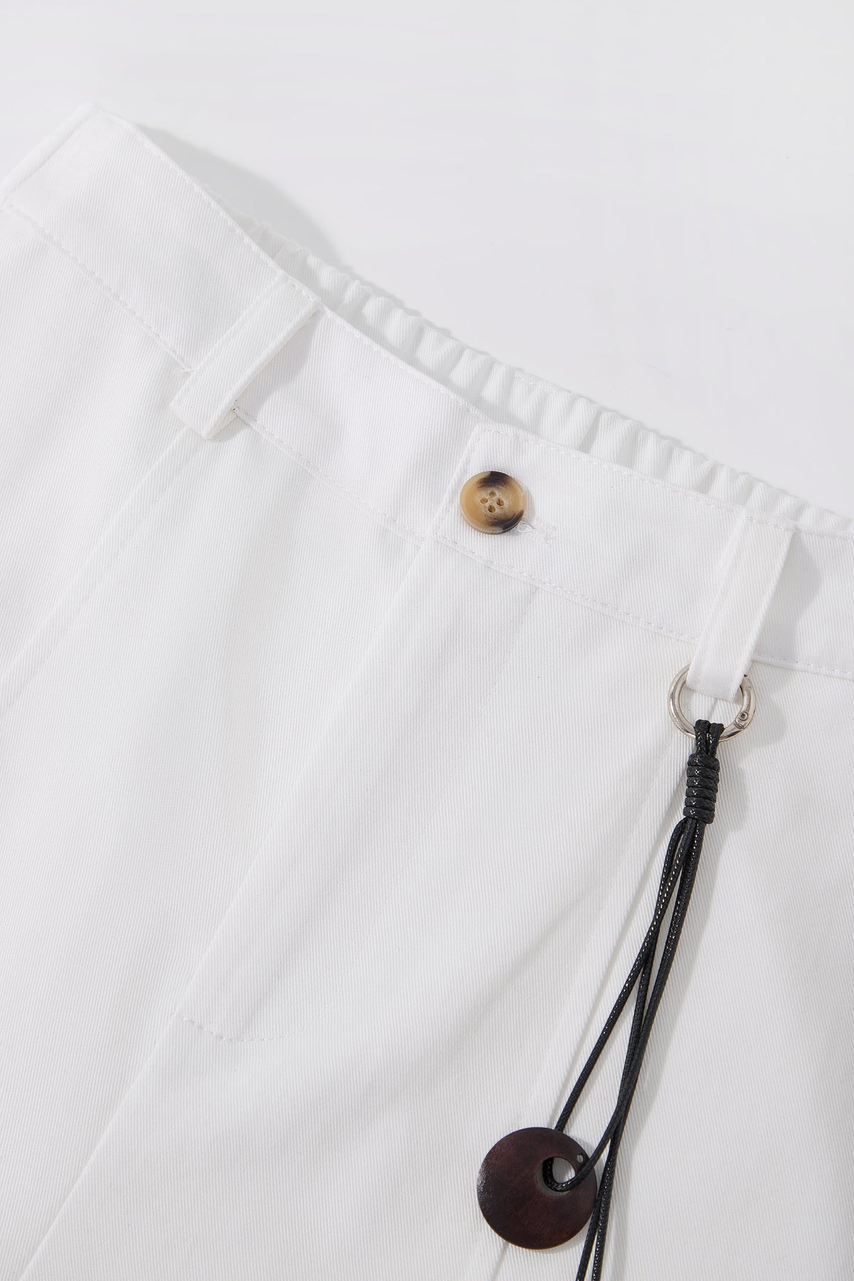 White Belted Wide-Leg Trousers — Image 6