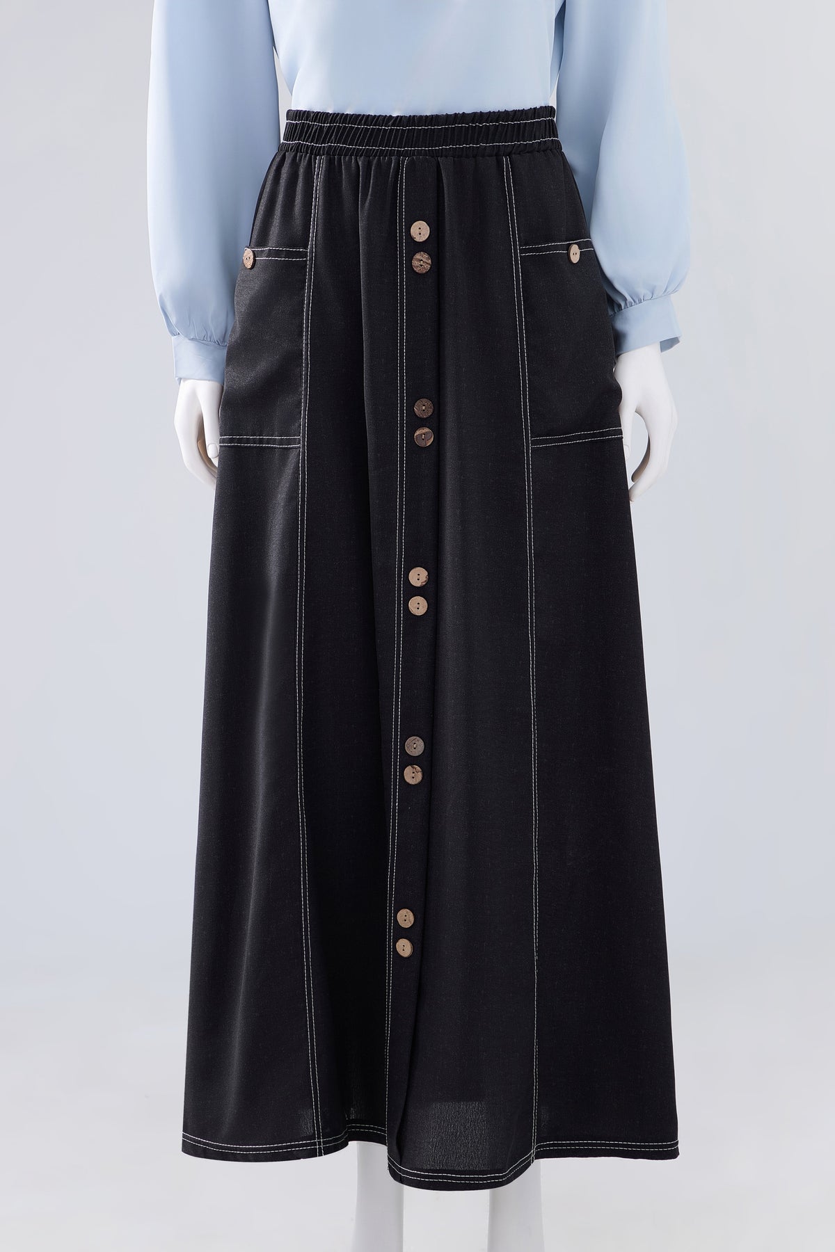 Button-Front Midi Skirt — Image 1