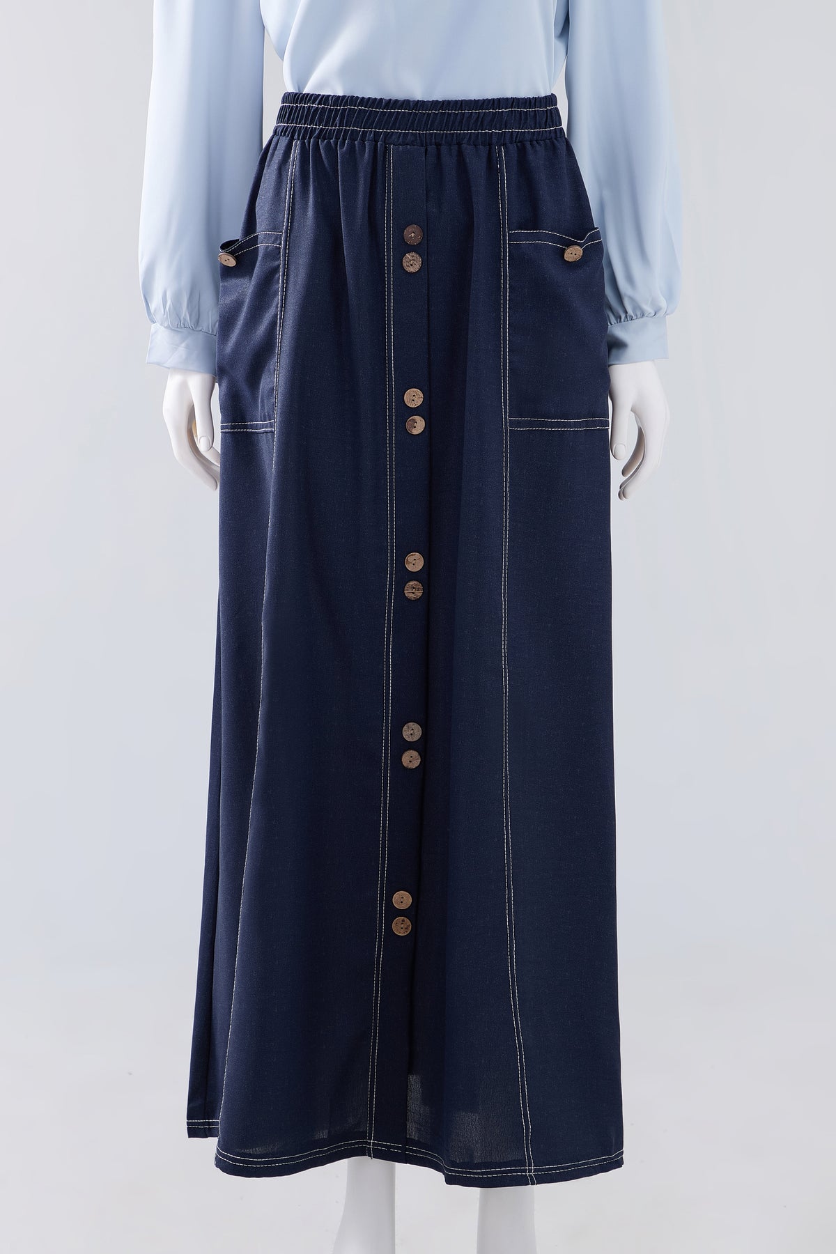 Button-Front Midi Skirt — Image 9