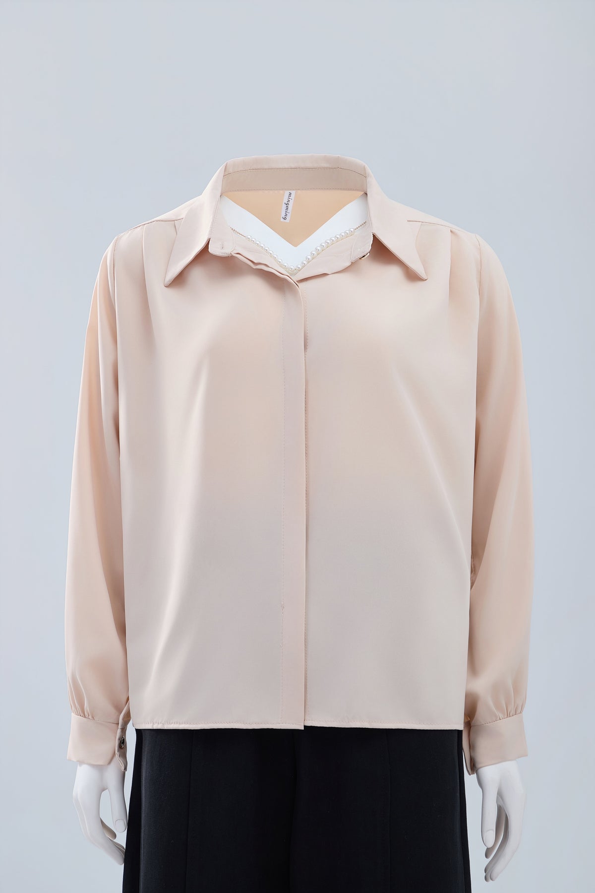 Peach Long-Sleeve Shirt — Image 1