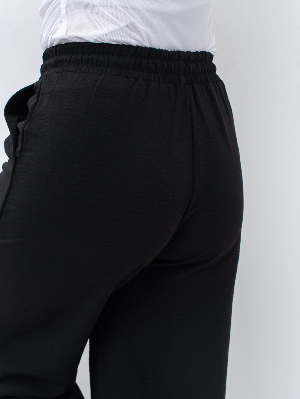 High-Waisted Drawstring Wide-Leg Trousers — Image 16