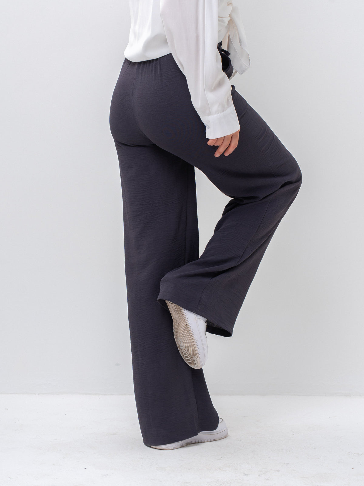 High-Waisted Drawstring Wide-Leg Trousers — Image 35