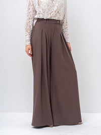 The Metropolitan Wide-Leg Statement Gray Pant
