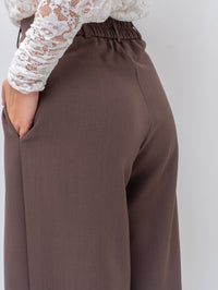 The Metropolitan Wide-Leg Statement Gray Pant