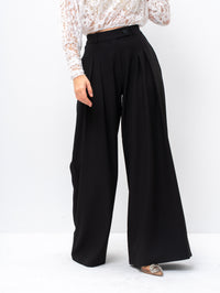 The Metropolitan Wide-Leg Statement Black Pant
