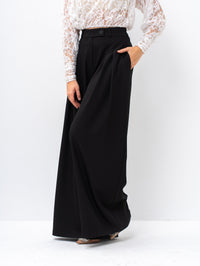 The Metropolitan Wide-Leg Statement Black Pant
