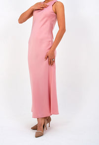 The 'Lemon Sorbet'  pink  Sleeveless Elegant Dress