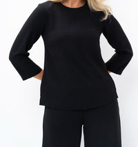 Romantic Back-Tie Peplum Blouse and Matching Pants black Outfit