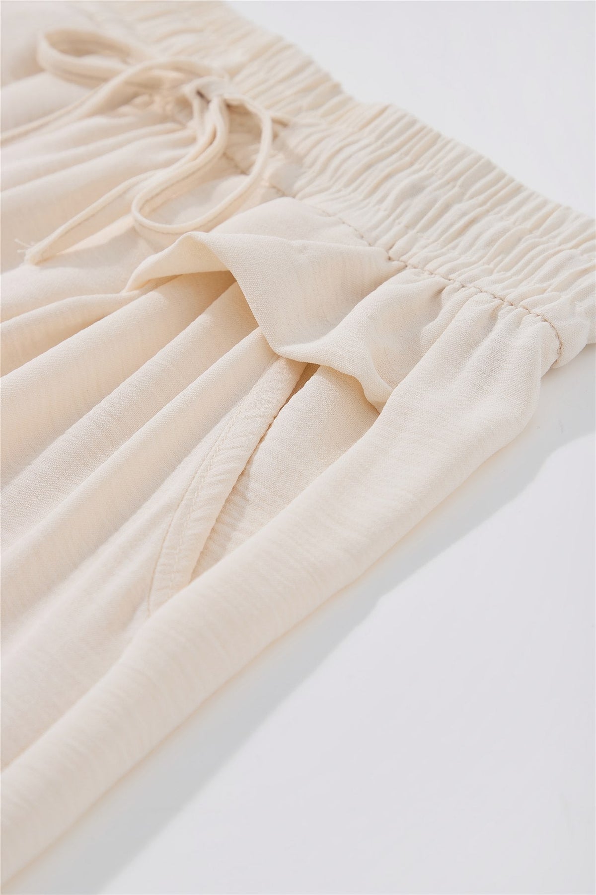 Cream Tie-Waist Midi Skirt — Image 7