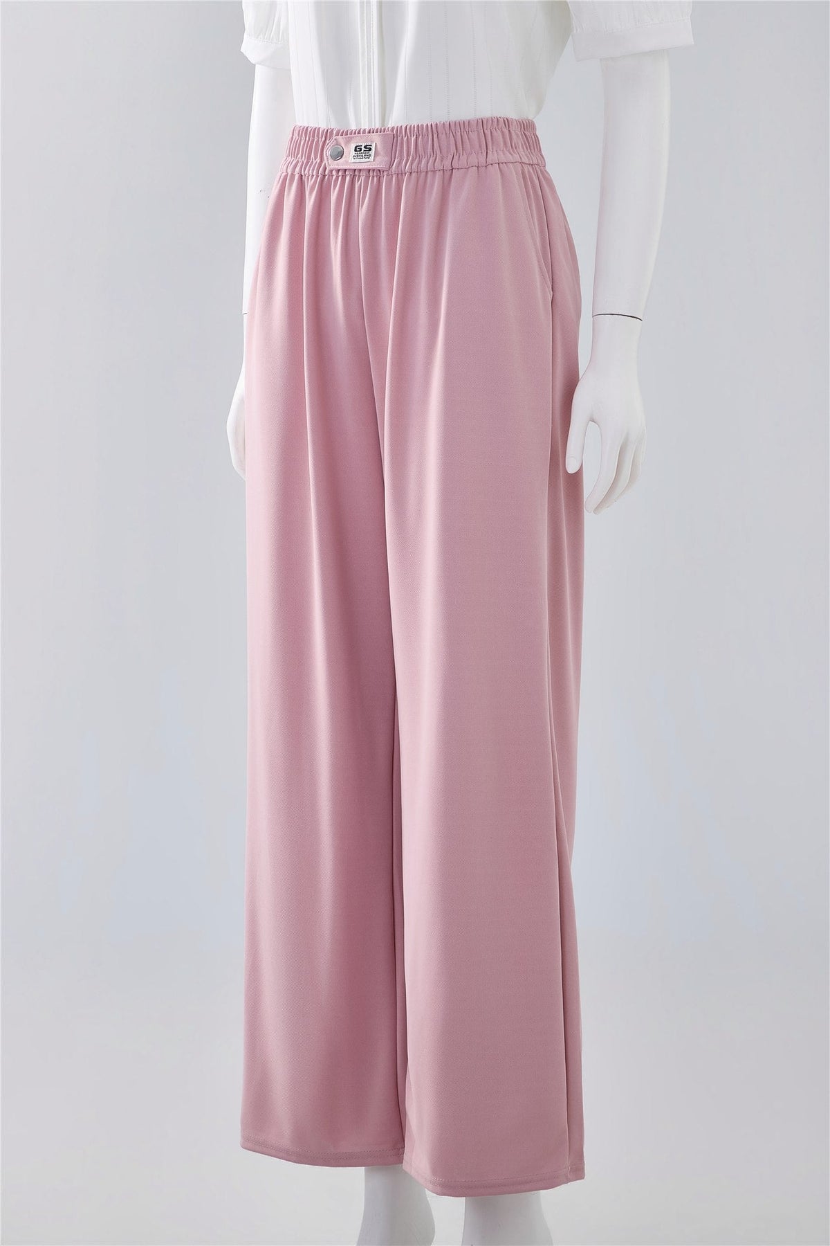 Rose Pink Wide-Leg Trousers — Image 2
