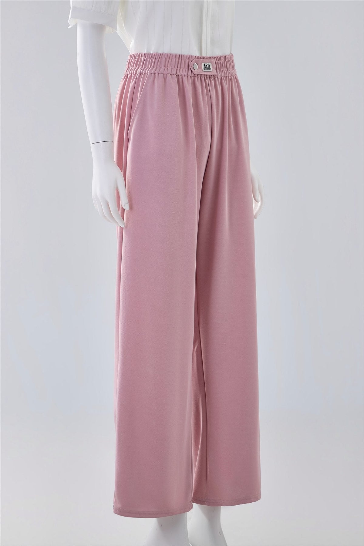 Rose Pink Wide-Leg Trousers — Image 3