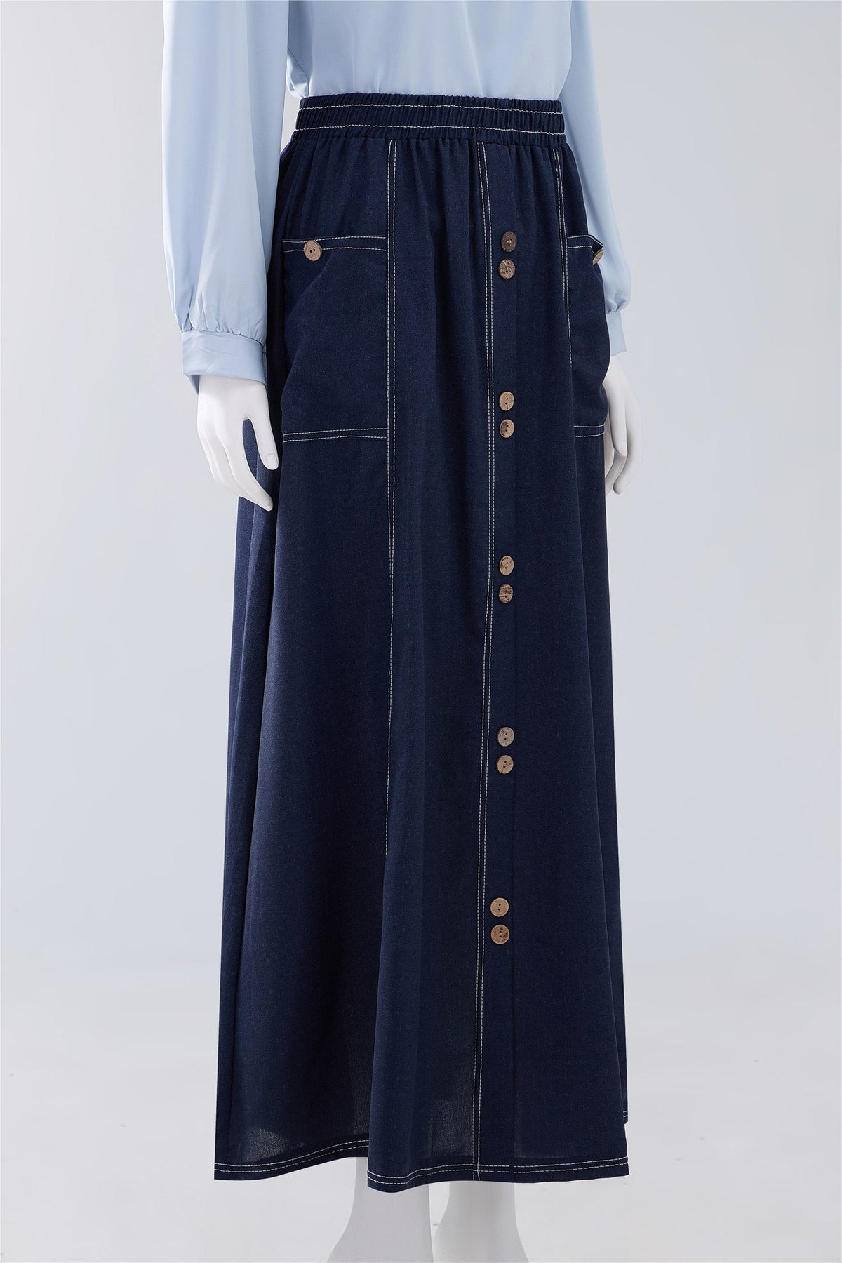 Button-Front Midi Skirt — Image 10