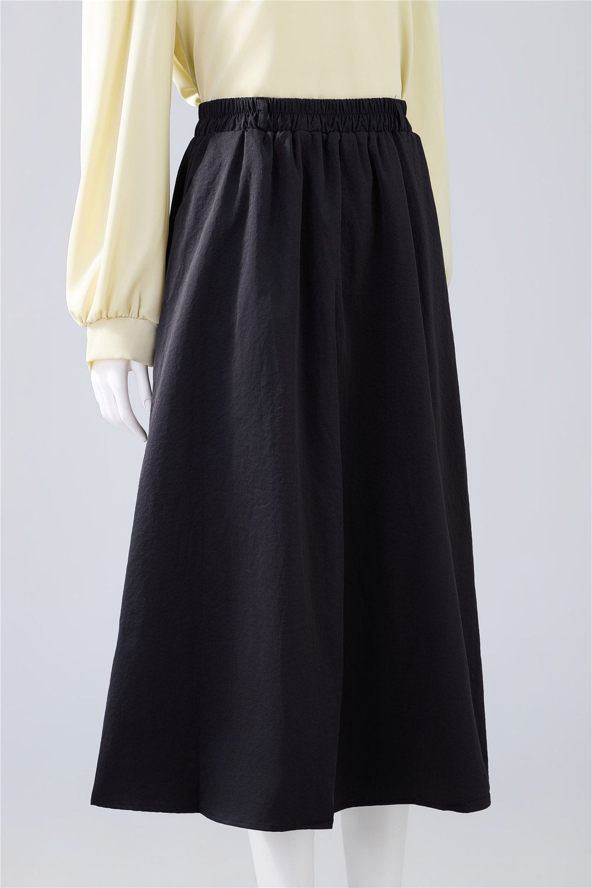 Black Straight Midi Skirt — Image 3