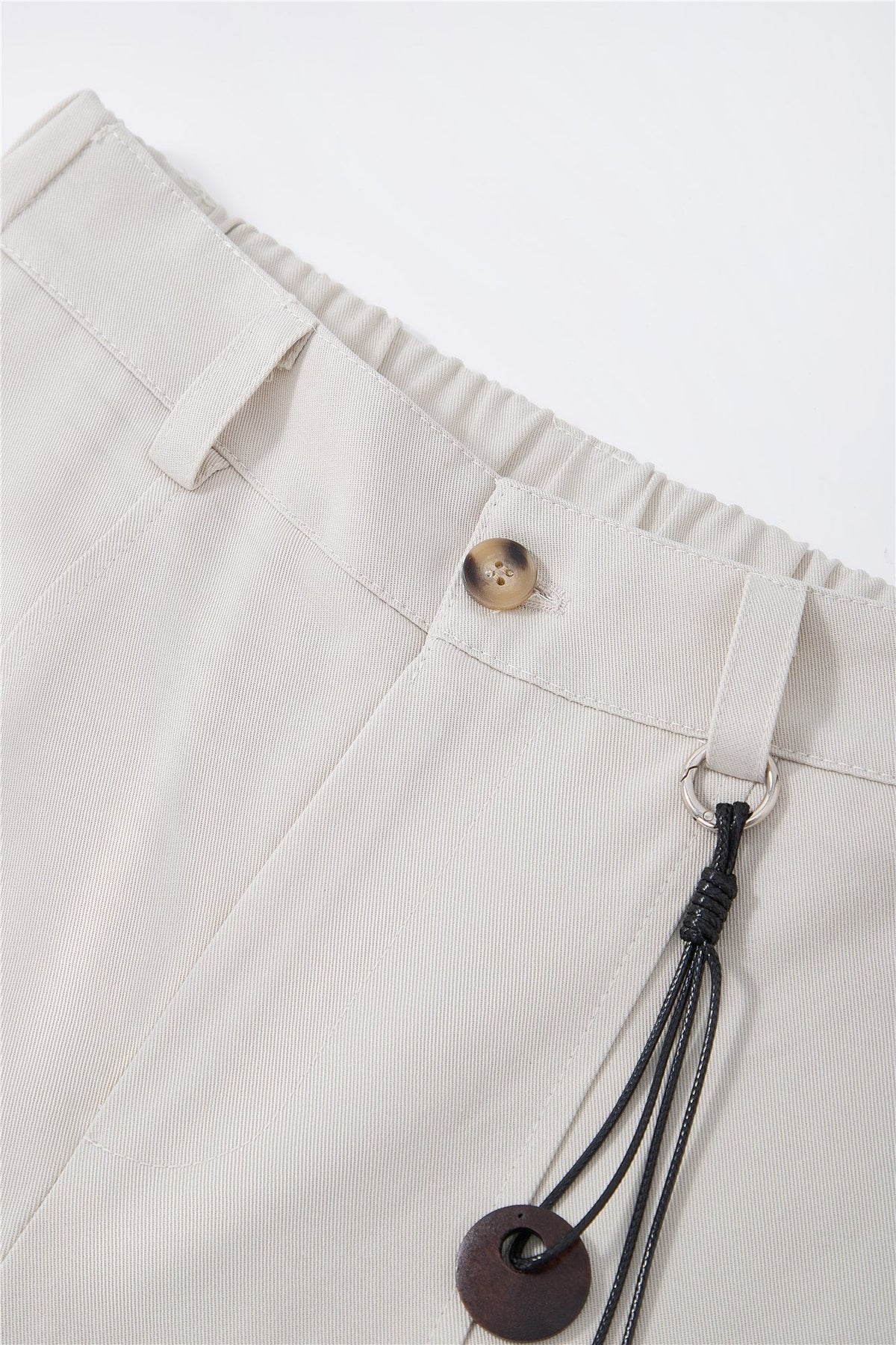 Ivory Belted Wide-Leg Trousers — Image 6