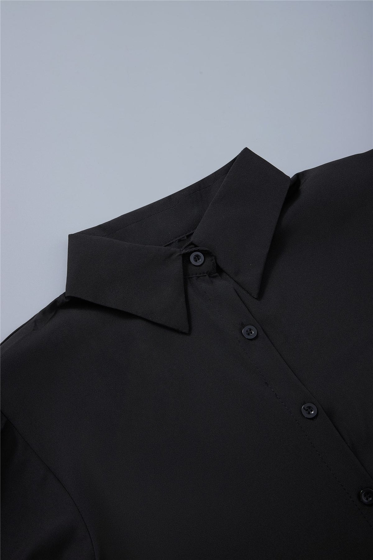 Black Puff-Sleeve Shirt — Image 6