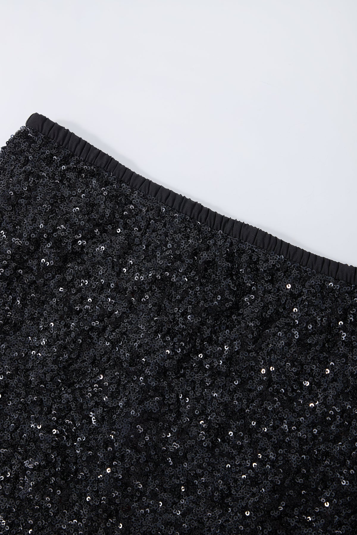 Black Textured Flared Maxi Skirt — Image 6