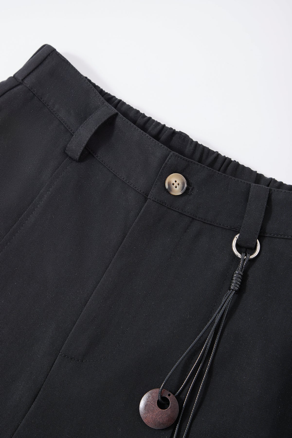Black Belted Wide-Leg Trousers — Image 6
