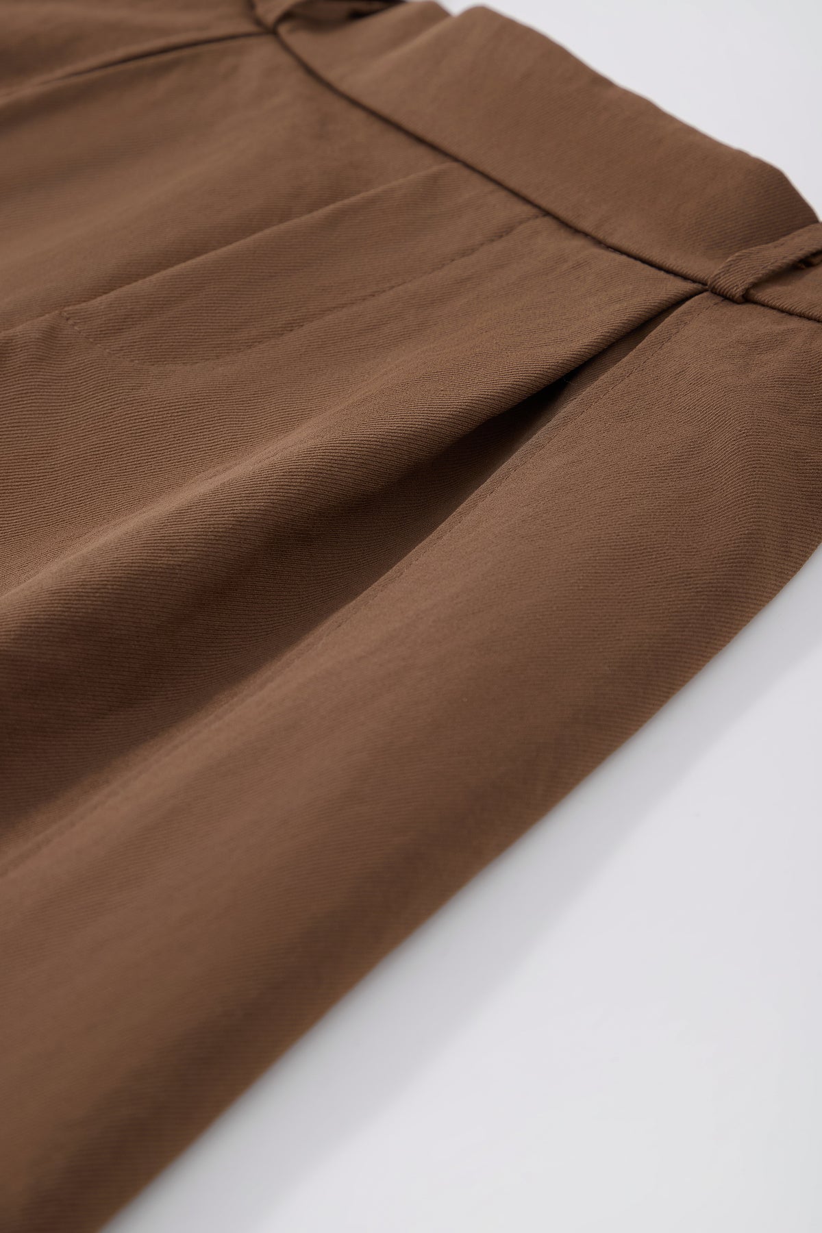 Brown Belted A-Line Midi Skirt — Image 7