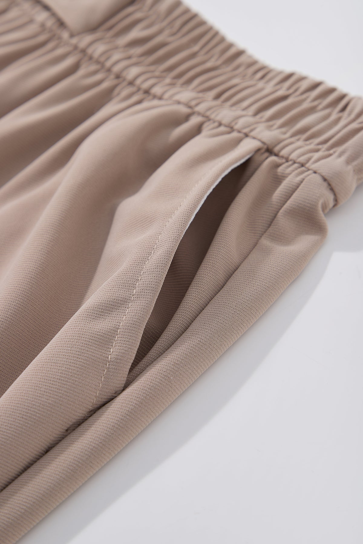 Taupe Elastic-Waist Trousers — Image 7